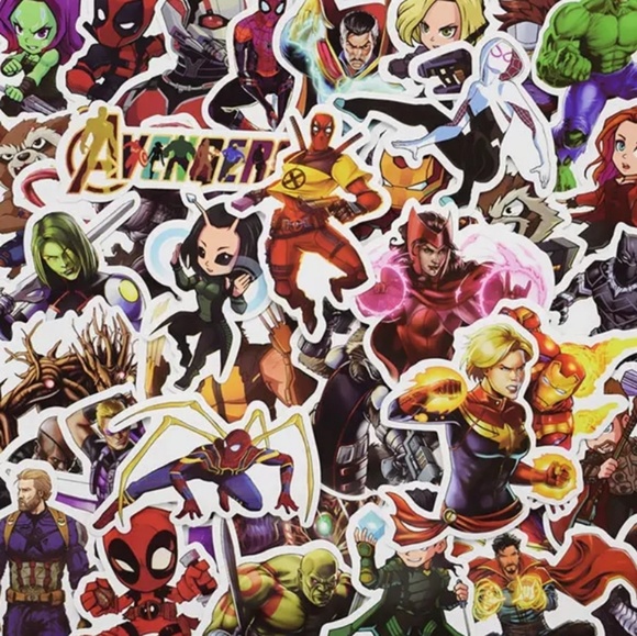 Marvel, 25 Random Waterproof Stickers - Picture 3 of 3
